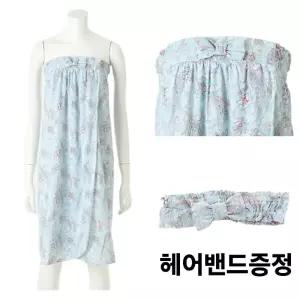 [비너스](헤어밴드/파우치포함) 골프가운/샤워가운[VGNA103LP] 몸에 붙지않는 나일론 스판 여자목욕가운