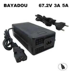 67.2V 3A 5A 리튬이온 고속충전동 16S 60V 리튬 20AH 30AH 배터리 3핀 IEC C13 커넥터용
