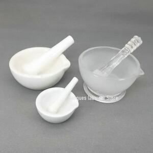 1pcs 60758090100120130150160mm 유리세라믹 박격포 및 유봉 화학 실험실 시약 연구 그릇