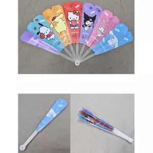7면 접이식 산리오 캐릭터 부채 7단 접는 손부채 2개 접이식부채 여름부채 전도부채