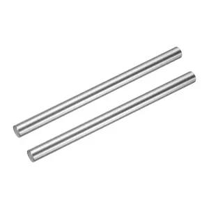 uxcell 2Pcs 선형 모션 로드 샤프트 가이드 10mm x 150mm (0.394 5.9 ) 케이스 경화 강철 크롬 도금 3D