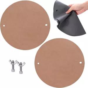 LEOLIO 12인치 도자기 휠 배트 2개 핀 구멍이 있는 두꺼운 점토 던지기 제작 및 조각을 위한 전문가용 원형