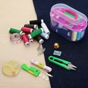 실바늘 보관함 세트 가정용 반짇고리 수예 재료 도구 (WFKALA4)