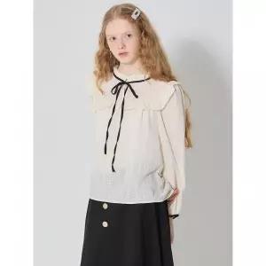 [오조크(OZOC)] 리본 디테일 블라우스 (택가격: 87000원)