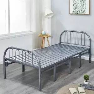 접이식 침대 프레임 철제 침대틀 메트리스 기숙사 숙소 다크그레이 190x90x40