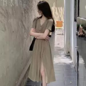 셔링원피스 LL-D150 브이넥 원피스 랩스타일원피스 브이넥원피스