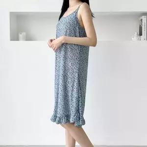 플라워패턴 쿨링원피스 잔꽃무늬원피스 여름원피스 롱원피스 나시 비치원피스