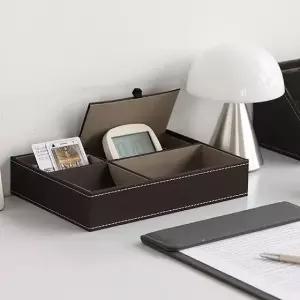 오거나이저 트레이 데스크테리어 가죽 책상 소품정리 (WFKB7R2)