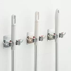 ( )부착 다용도 간편 걸이 막대걸레 홀더 거치대 청소용품 정리