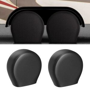 MOONET PVC 두꺼운 가죽 타이어 휠 커버 2팩 - 트럭, SUV, 모터홈, 캠핑카, 트레일러, RV 유니버설 핏 직경