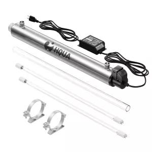 주방 정수용 HQUA-OWS-6 자외선 정수기 필터 6GPM 110V 25W 모델 HQUA-UV-6GPM + 추가 UV 튜브 1개