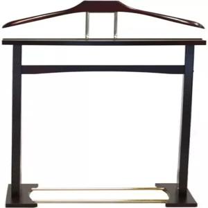 오크스트리 원목 수트 발렛 스탠드 상단 트레이 윤곽 행거 바지 바 및 신발장 클래식 프리스탠딩 의류