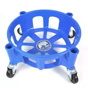 시장 창고 밀가루 쌀 설탕 포대 운반용 원형 물통받침 75L 대형통 운반기