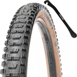 미니언 DHR II 산악 자전거 타이어 - 탄 사이드월 27.5인치 및 29인치 사이클 크루 레버 번들