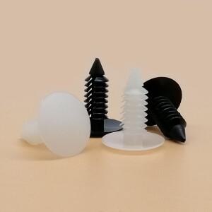 25피스 5.5-7mm 구멍 흰색 검정색 나일론 플라스틱 리벳 클립 자동차 펜더 범퍼 쉴드 리테이너 패스너 맞춤