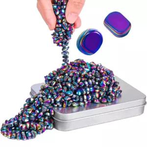 유즈신 1002pcs 마그네틱 볼 책상 피젯 장난감 1000pcs 미니 자석 구슬 페라이트 퍼티 크고 매끄러운 2개