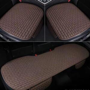 유니버설 플랙스 린넨 자동차 시트 커버 앞좌석 뒷좌석 미끄럼 방지 사계절 보호 매트 패드 보온 핏 트럭 S