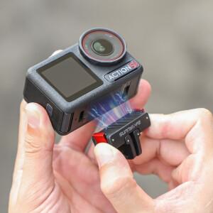 DJI호환 Osmo Action 5 Pro 4 용 Sunnylife 마그네틱 어댑터 마운트 접이식 퀵 릴리스 마운트베이스 삼각대