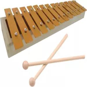 부투티 13 노트 글로켄슈필 클래식 우드 컬러 실로폰 메탈 키 타악기 리듬 핸드헬드 악기 망치 2개 포함