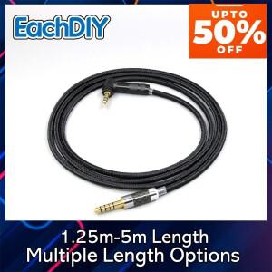 [호환품]Fostex T50RP Mk3 Mk2 Dekoni 오디오 이어폰 LN 용 블랙 슈퍼 소프트 헤드폰 나일론 OFC 케이블 00