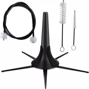 트럼펫 스탠드 및 케어 키트 마우스피스 밸브 스네이크 브러시 휴대용 홀더 접이식 탈부착 가능한 안정적인