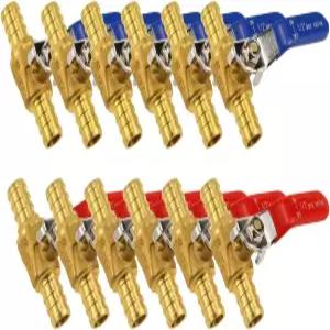 호라이즌 넥스트 펙스 밸브 1/2인치 황동 풀 포트 차단 바브 키트(수관 피팅용 크림프 링 포함) 및 에어