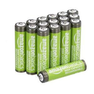 [미국배송] 아마존 베이직 16팩 충전식 AAA NIMH 대용량 배터리 850MAH 1.2V 최대 500배 충전 사전 충전 가능
