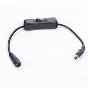 DC 변속기 케이블 수-암 ON/OFF 램프 선풍기 전원 공급 장치 라인 어댑터용 익스텐션 토글 5.5*2.1mm