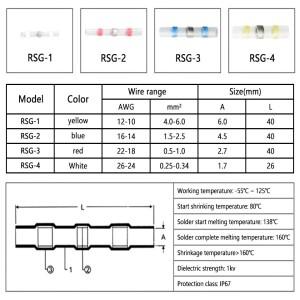 50pcs 조각 방수 솔더 인감 주석 링 열 버트 와이어 커넥터 터미널 전기 구리 테이프 슬리브