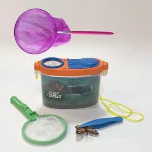 학습 확대경형 세트 목걸이 상자 (KC) 준비물 수집 곤충 집개 자연 채집 그물망