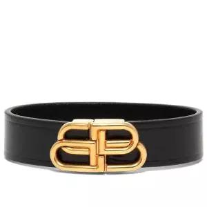 [발렌시아가]레더 BB 로고 브레이슬릿 블랙 31766683