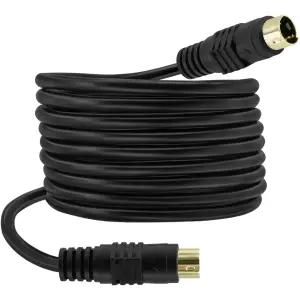 베란메이 180만 명/6피트 미니 DIN S-비디오 케이블 어댑터 금색 도금 4핀 남성 대 코드 연장 커넥터 TV