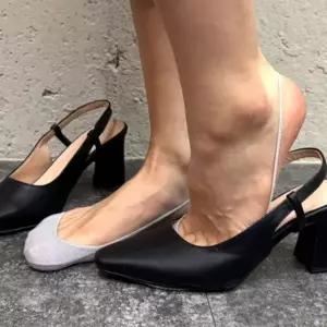 ( )슬링백 끈덧신 뮬양말 그레이