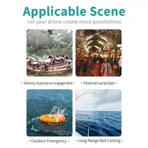 드론 에어드롭 시스템 MAX 400G 로딩 무게 운송 시스템 DJI Air 3 드론 호환되는 인명 구조 투척기