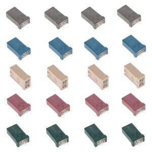 [미국배송] 15A 20A 25A 30A 40A 32V 미니 자동차 MCASE 모양 카트리지 퓨즈 키트(20개 팩)