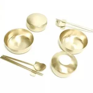 방짜유기수저세트 수제연엽원앙세트 전통유기세트 수제 12개입