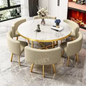 원형 세트 테이블 6인 카페 휴게실 로비 의자