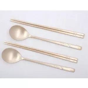 학조각 전통학조각수저 2벌 수공예유기수저세트 유기수저세트 (WFKDHY0)