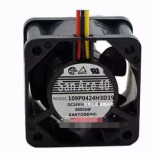 Sanyo Denki 3 선 서버 냉각 선풍기 109P0424H3D19 DC 24V 0.09A 40x40x20mm