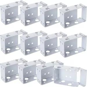 창문 블라인드 헤드레일 홀더 브래킷 설치용 12개 2인치 흰색 로우 프로파일 박스 장착 나사 없음6세트