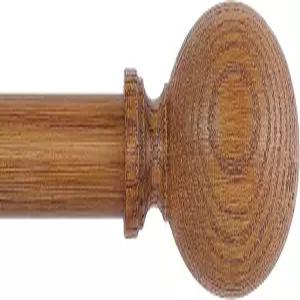 HTZON 브라운 우드 그레인 볼 조절식 커튼봉 3688인치 헤비 듀티 농가용 소박한 싱글 윈도우 실내외 모조
