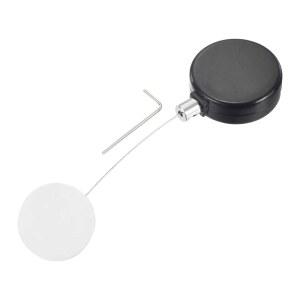 MECCANIXITY 1.8피트 접이식 케이블 잠금장치, 원형 패치 리모컨 조절 가능한 코드 테더 방지 기능, 노트북, TV, 200g, 블랙용