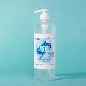 핸즈앤퓨어 손소독제 대용량 1.000ml 알콜70세정제 업소용 튜브형소 독젤 에탄올 다용도소
