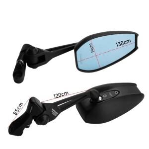 호환 오토바이 수정 거울 스쿠터 전자 자전거 후방 안티 눈부심 유리 렌즈