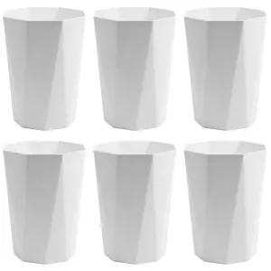 도튼 12L 쓰레기통 플라스틱 침실 홈 오피스용 종이 바구니 사무실 정리함 6 화이트