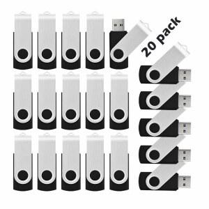 KOOTION 20pcs 4GB USB 플래시 드라이브 - 썸 드라이브, 검은색