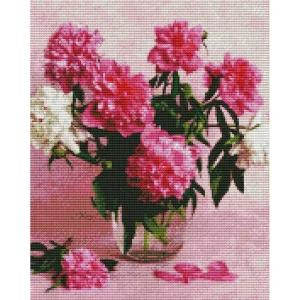 하모니아트 보석십자수 40x50 모란2패키지 비즈공예 인테리어소품 액자만들기 세트