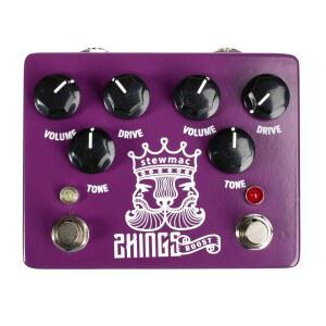 StewMac Two Kings Boost 듀얼 오버드라이브 페달 - 클린 부스트 및 오버드라이브가 있는 독립 채널, DIP 스위치 모드, 트루 바이패스