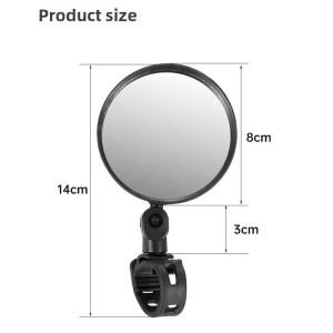 호환 넓은 시야각 자전거 후방 거울 핸들바 장착 사이클링 안전 강화