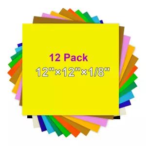 타이복 12팩 컬러 합판 시트 12인치 x 1 /8인치 커팅용 3mm 배스우드 공예용 얇은 보드 미완성 목재 DIY